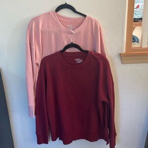 Bundle of 2, Time and Tru Crewneckk Sweatshirt Size Large